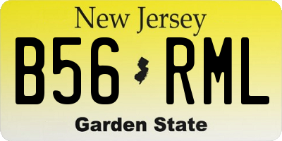 NJ license plate B56RML