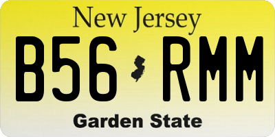 NJ license plate B56RMM