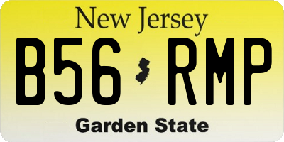 NJ license plate B56RMP