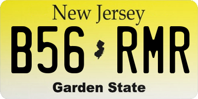 NJ license plate B56RMR