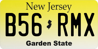 NJ license plate B56RMX