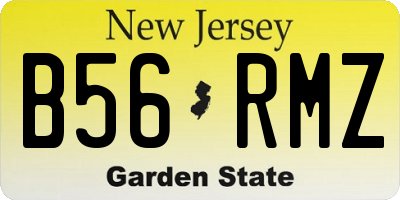NJ license plate B56RMZ