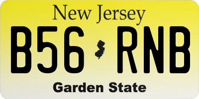 NJ license plate B56RNB