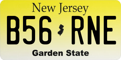 NJ license plate B56RNE