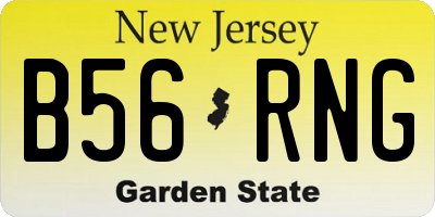 NJ license plate B56RNG