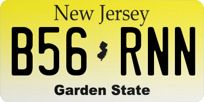 NJ license plate B56RNN