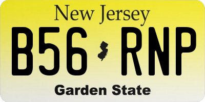 NJ license plate B56RNP
