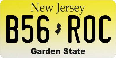 NJ license plate B56ROC