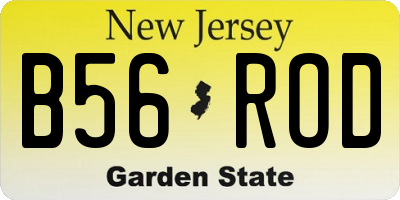 NJ license plate B56ROD
