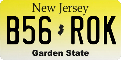 NJ license plate B56ROK