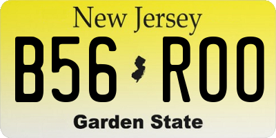 NJ license plate B56ROO