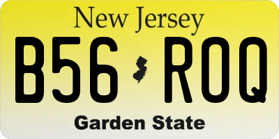 NJ license plate B56ROQ