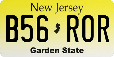 NJ license plate B56ROR