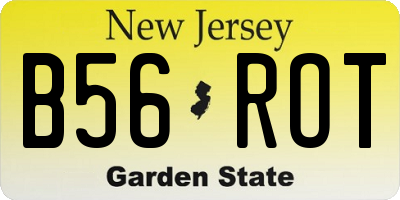 NJ license plate B56ROT