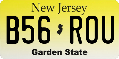 NJ license plate B56ROU