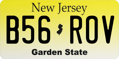NJ license plate B56ROV