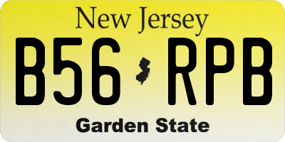 NJ license plate B56RPB