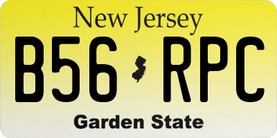 NJ license plate B56RPC