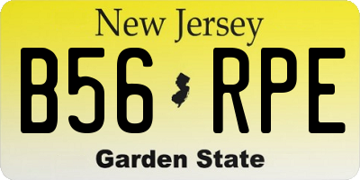 NJ license plate B56RPE