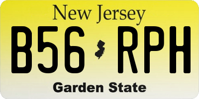 NJ license plate B56RPH