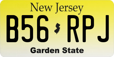 NJ license plate B56RPJ