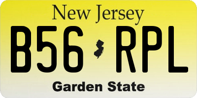 NJ license plate B56RPL
