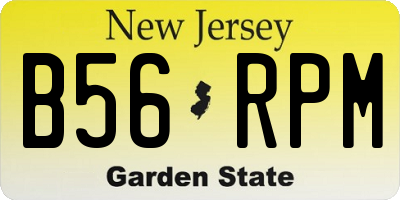 NJ license plate B56RPM