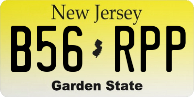 NJ license plate B56RPP
