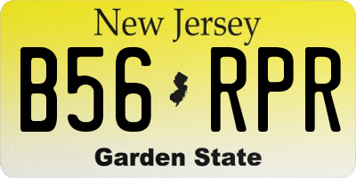 NJ license plate B56RPR