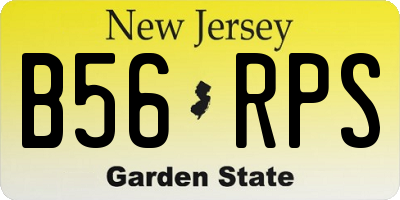 NJ license plate B56RPS