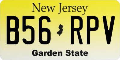 NJ license plate B56RPV
