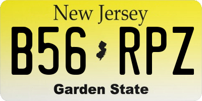 NJ license plate B56RPZ
