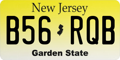 NJ license plate B56RQB