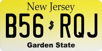 NJ license plate B56RQJ