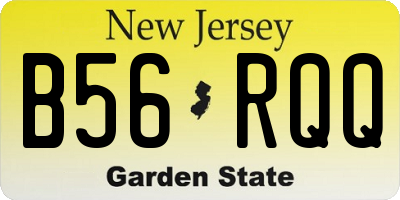 NJ license plate B56RQQ