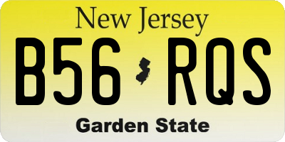 NJ license plate B56RQS