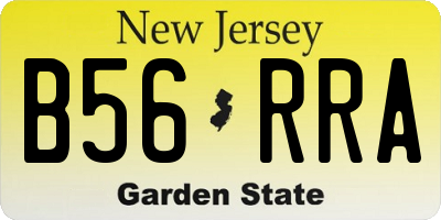 NJ license plate B56RRA