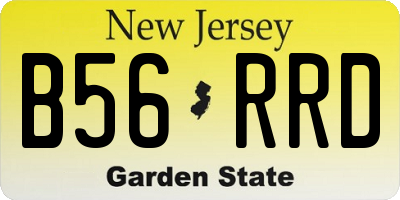 NJ license plate B56RRD