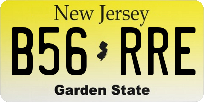 NJ license plate B56RRE