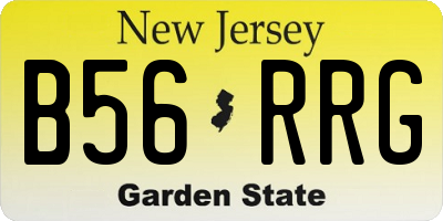 NJ license plate B56RRG