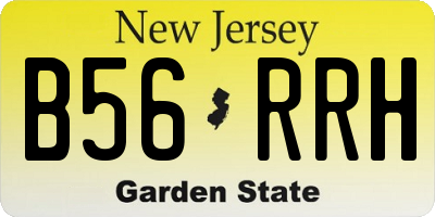 NJ license plate B56RRH