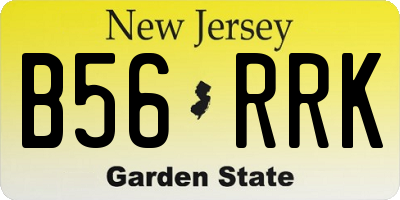 NJ license plate B56RRK