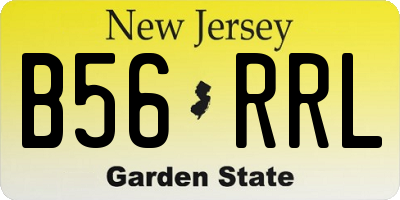 NJ license plate B56RRL
