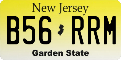 NJ license plate B56RRM