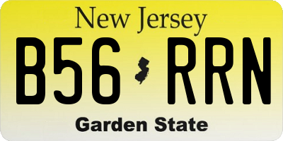 NJ license plate B56RRN