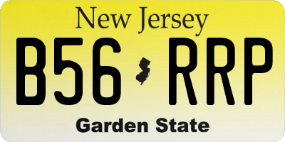 NJ license plate B56RRP