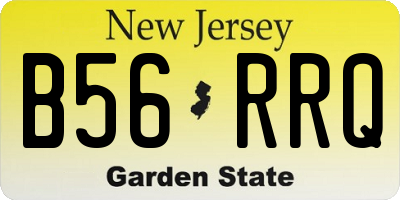 NJ license plate B56RRQ