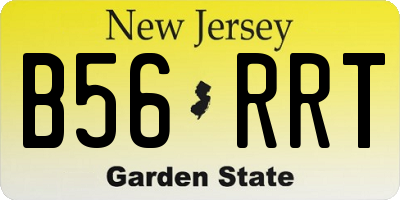 NJ license plate B56RRT