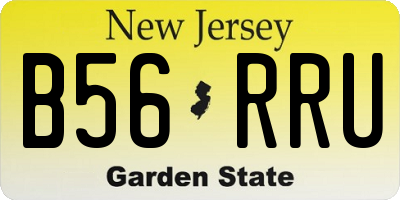 NJ license plate B56RRU