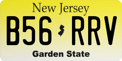 NJ license plate B56RRV